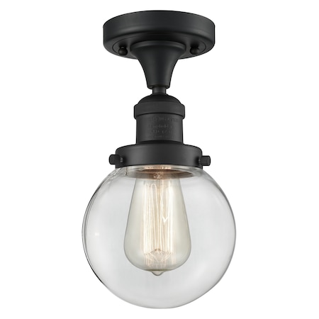 Innovations Lighting 1 Light Beacon 6 Inch Semi-Flush Mount, 688117 517-1CH-BK-G202-6